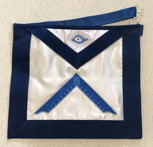 Freimaurer Meisterloge Offiziersschürze - Satin mit Samtbesatz - Bild 1 von 1