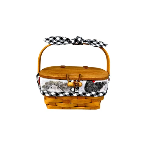KIDDIE PURSE LINER & HANDLE TIE for your Longaberger Basket, w/Treasure Pocket Cover