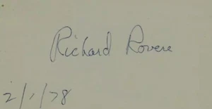 "Letter from Washington" Richard Rovere Hand Signed 3X5 Card Dated 1978 - Picture 1 of 1