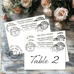 POSELLOS FRANCESES DE DOBLE O SOLA CARA POSTALES TARJETAS DE MESA DE BODA O SIGNO #615 - Imagen 1 de 9