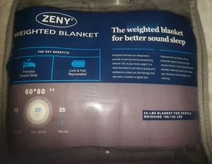 New Zeny Weighted Blanket 20 Lbs Queen 60x80 For Better Sleep - Picture 1 of 3