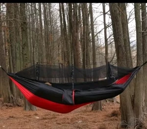 Portable Outdoor Camping Mosquito Net Nylon Hammock Hanging Bed Sleeping Swing - Picture 1 of 2