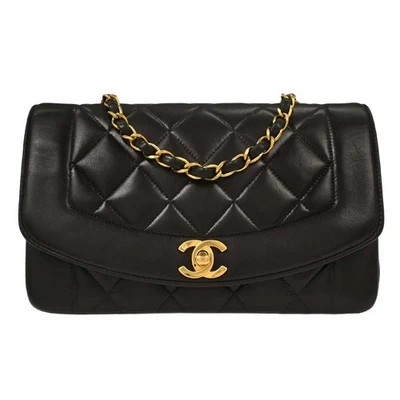 Chanel Black Lambskin Small Diana Shoulder Bag 124984 - Image 1 of 4