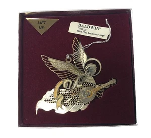 Baldwin Renaissance Engel 24K Gold über Messing Ornament Mandoline mit Geschenkbox - Bild 1 von 4