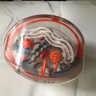 Perplexus Warp Maze Puzzle Orange Roller Ball Brain Teaser Challenge Game - Image 1 of 4