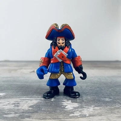 Vintage Imaginex Pirate Ship Captain With Hook And Removable Headdress - Image 1 of 4