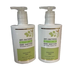 Lot of 2 Bath & Body Works Eucalyptus Mint Moisturizing Hand Sanitizer NEW - Picture 1 of 5