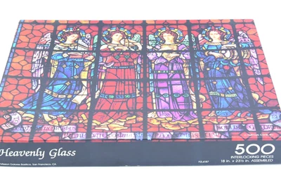 Springbok Heavenly 玻璃彩色窗户天使拼图拼图 500 件以上礼物 — 第 1/2 张图片