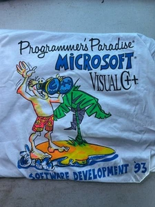 Vintage 1993 Microsoft Visual C++ Programmer’s Paradise T-Shirt L USA - Bild 1 von 4