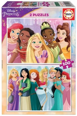 Educa - Puzzle di cartone con 100 pezzi per bambini | Disney Princess. Misu AFVN - Immagine 1 di 3