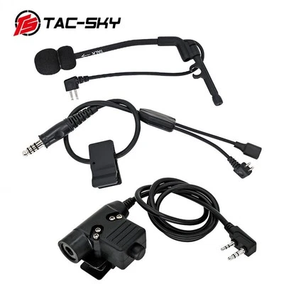 TAC Y Cable + Comtac Microphone + U94 PTT for IPSC Comtac I II III/Peltor Set - Image 1 of 4