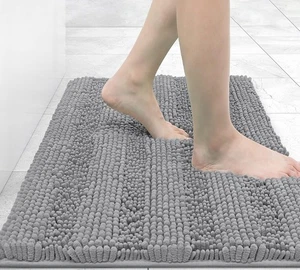 Grandaily Chenille gestreifte Badteppiche 30x20, extra dick und saugfähig Bad M - Bild 1 von 151