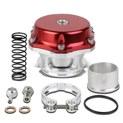 VÁLVULA DE SOPLADO UNIVERSAL ALUMINIO TURBO T2 BOV TROMPETA 50MM BANDA V PSI ROJO Foto 1 de 4