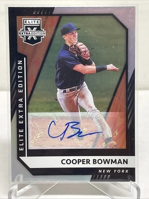 COOPER BOWMAN 2021 ELITE EXTRA EDITION SIGNATURES AUTO AUTOGRAPH CARD! YANKEES - Image 1 of 2
