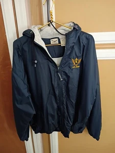 U.S. Navy Windbreaker Jacket W/ Detachable Hoodie Size XL - Picture 1 of 7