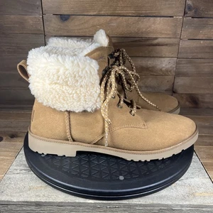 Botas UGG para mujer talla 8,5 Romely Heritage gamuza castaño con cordones al tobillo puño - Imagen 1 de 10