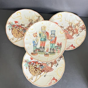 Williams Sonoma Twas the Night Before Christmas 4 Salatteller Rentier Mix - Bild 1 von 11