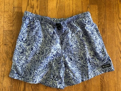Pantalones cortos de natación Columbia para mujer XL azul lavanda cachemira malla bolsillos cordón Foto 1 de 4
