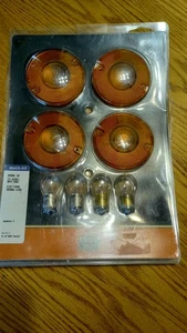 NEW Harley Davidson Flat Turn Signal Lens Set NOS 4 Covers And Bulbs - Picture 1 of 7
