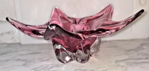 Centrotavola vetro mirtillo grande MURANO Italia vintage anni 60 MURANO Italia - Foto 1 di 11