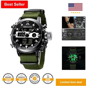 Mens Waterproof Digital Sport Watch - Tactical Multifunction, Alarm Stopwatch - Picture 1 of 11