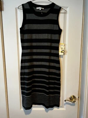 NUEVO CON ETIQUETAS Vestido Suéter Vintage Para Mujer EVAN-PICONE Tejido Rayas M Foto 1 de 4