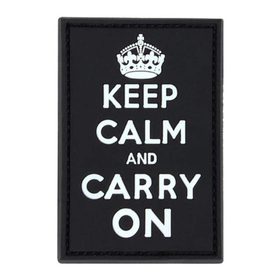 Parche de moral Condor Keep Calm & Carry On - negro - gancho y bucle Foto 1 de 1