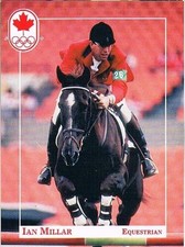 1992 Barcelona Ian Millar Canadian Olympic Equestrian Team NOC Sports Card 