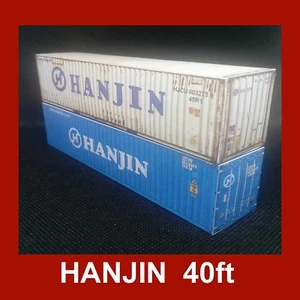 HO KOSTENLOSE Hanjin Sammlung Versandkarten-Kit 40 Fuß vorgewitterte Stärke x 5 - Bild 1 von 12