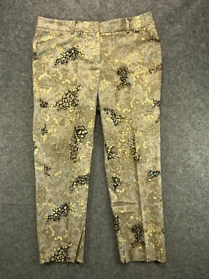 Pantalones de vestir Larry Levine para mujer 12 marrón estampado animal chino tiro medio damas Foto 1 de 4