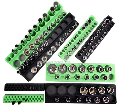 Magnetic Socket Holder Set 8pc Mechanics Time Saver 1/2" 3/8" 1/4" Drive MTS - Image 1 of 4