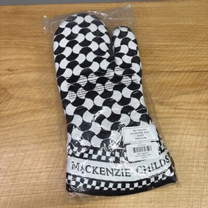 Set 2 guanti da forno MacKenzie per bambini bianco e nero Gro Circles nuovi con scatola ritirati - Foto 1 di 5