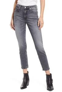 SLVRLAKE Denim Lou Lou High Waist Slim Jeans River Moon Grey Size 25 $299 NEW - Picture 1 of 16
