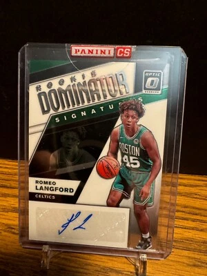 2019-20 Panini Romeo Langford Optic Rookie Auto Dominator Signature Green 15/49 - Image 1 of 2
