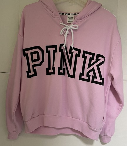 UNDERCOVER VICTORIAS SECRET donna felpa con cappuccio pullover con taschino felpa rosa taglia large