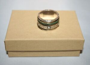Silpada Sterling Silver & Patina Brass "Isabella" Spinner Ring R3137 Size 9 +