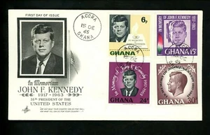 Postal History Ghana FDC #239a President John F Kennedy JFK 1965 - Picture 1 of 2