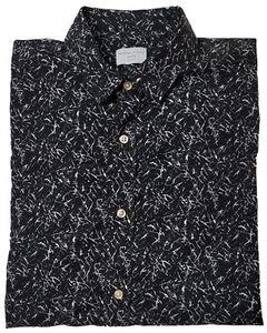 Selected Shirt Men's Black Button Up Shirt Special Design Size S Long Sleeves - Picture 1 of 5