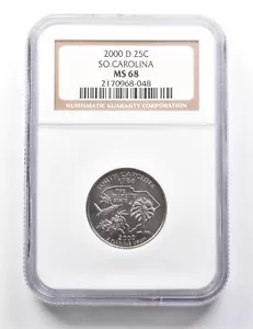 2000-D Washington State Quarter South Carolina MS68 NGC *9389 - Picture 1 of 3