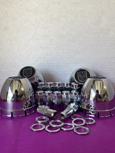 4 NEW CENTERLINE CAPS 5 LUG CENTERLINE WHEELS W (10) 3/4 & (10) 1.37 LUGNUTS 1/2 - Picture 1 of 6