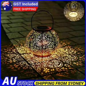 Solar Powered LED Morrocan Lantern Light Hanging Lamp Garden Outdoor Landscape A - Picture 1 of 13