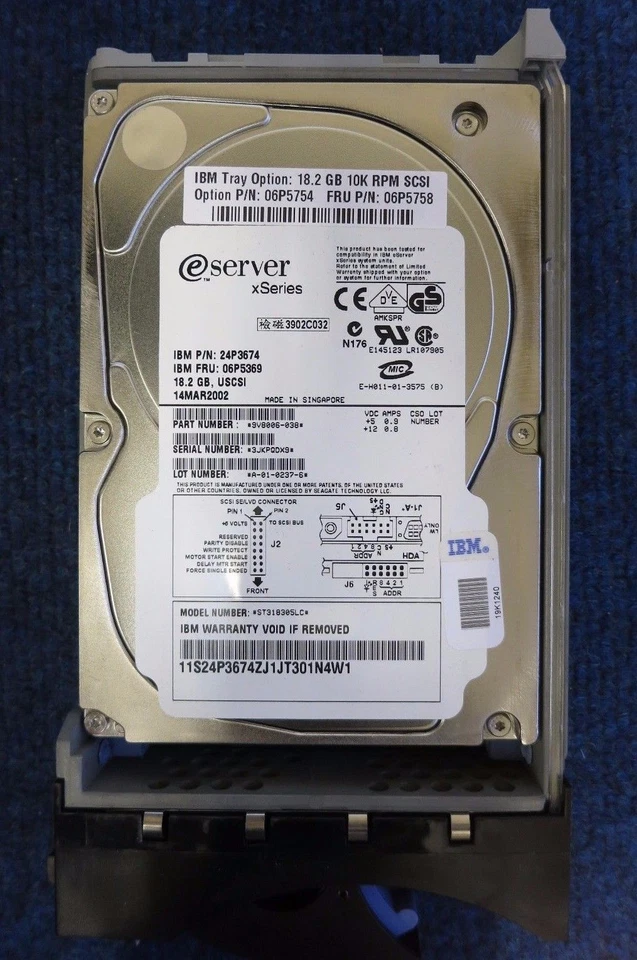 IBM 24P3674 ST318305LC 18GB 10000 RPM 80-Pin SCSI Ultra160 Internal Hard Drive - Image 1 of 1