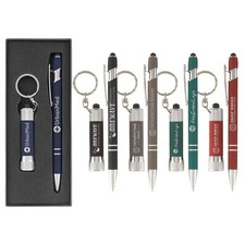 Give Corporate Gift With Your Logo Engraved on Ellipse & Chroma Softy Gift Set