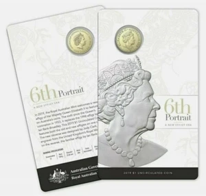 2019 6th Portrait A New Effigy Era $1 Double Header Coin Australian Mint Queen - Picture 1 of 2