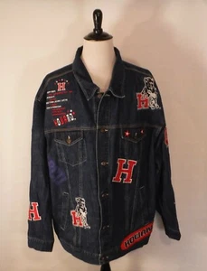 Howard University Black College African American Blue Jean Denim Jacket 3XL XXXL - Picture 1 of 12