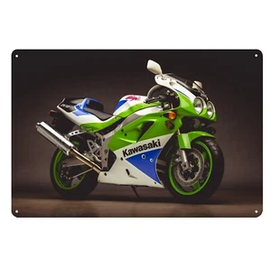 1992 - Kawasaki - ZX750 Motorrad Metall Poster Blechschild 20x30cm - Bild 1 von 2