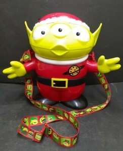 Disneyland Toy Story Pizza Planet Green Alien Christmas Santa Popcorn Bucket