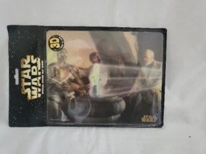 Star Wars Vintage 1997 3d Lenticular Mouse mat Leia Obi wan youre my only hope - Picture 1 of 3