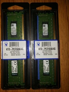 2 Sticks of Kingston KTD-PE316S8/4G 4GB PC3-12800R ECC DIMM Memory (8GB Total) - Picture 1 of 1