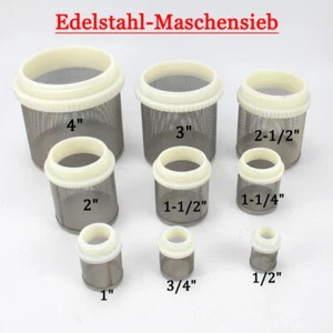 Edelstahl Sieb filter Schmutzfänger Außengewinde 1/2" 3/4" bis 4" Wasser Rohr DE - Picture 1 of 8
